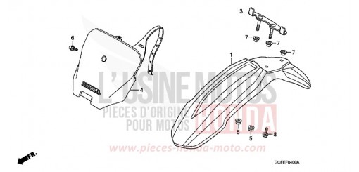 FRONT FENDER CRF70F8 de 2008
